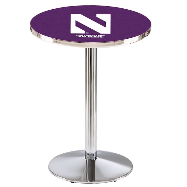 42" Chrome Northwestern Pub Table
